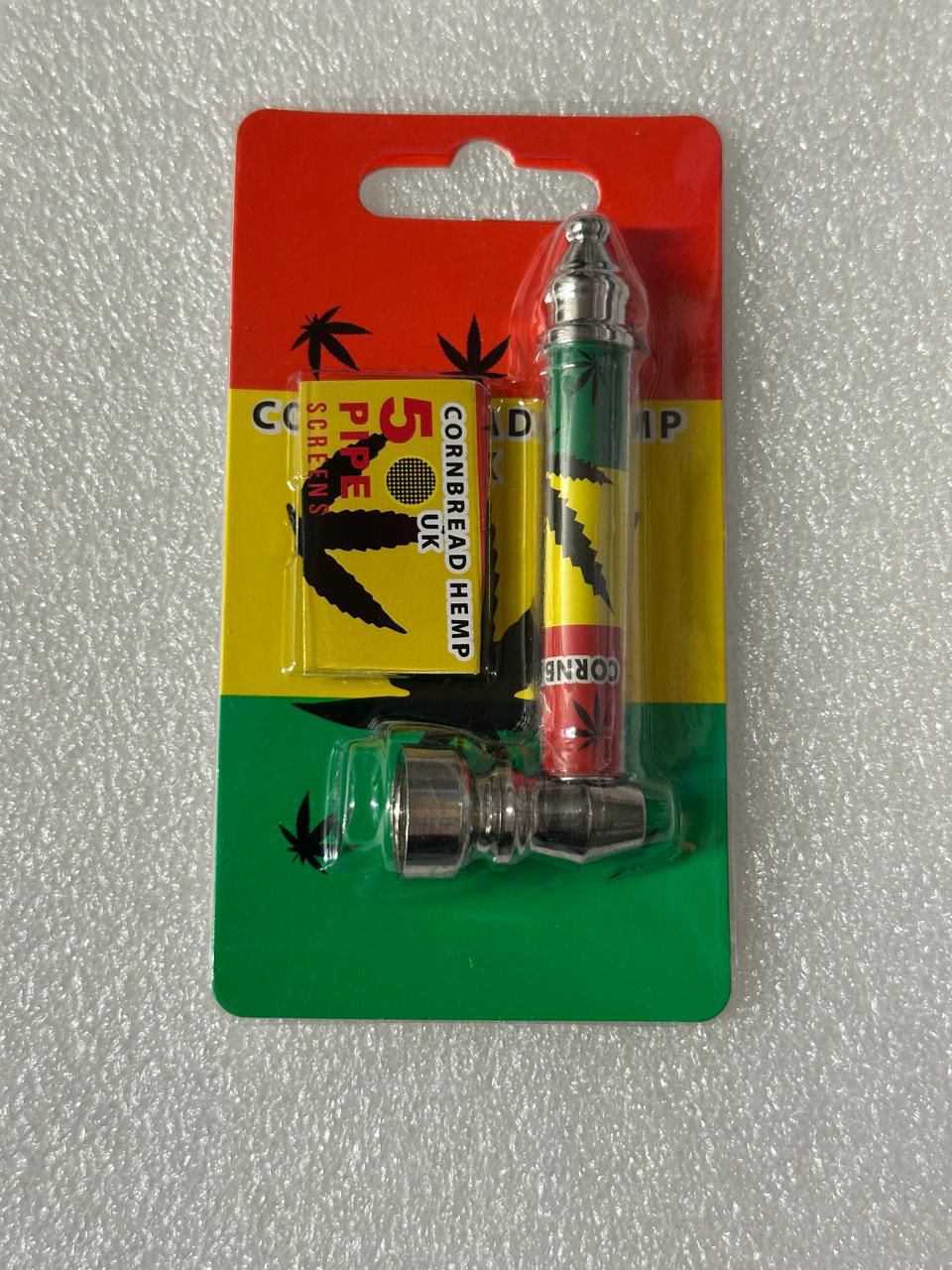 Metal pipe with papers