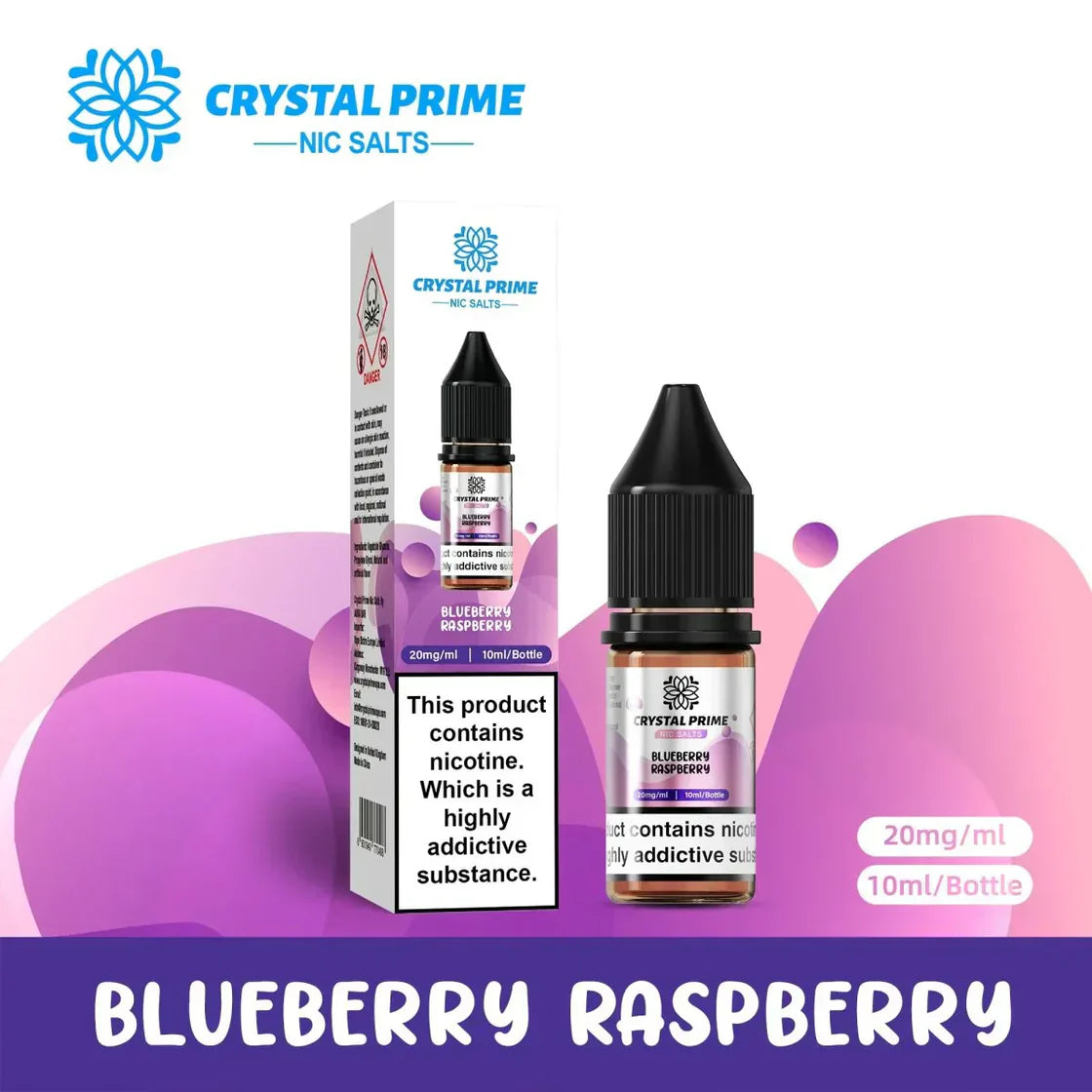 Crystal Prime Nic Salts Blueberry Raspberry