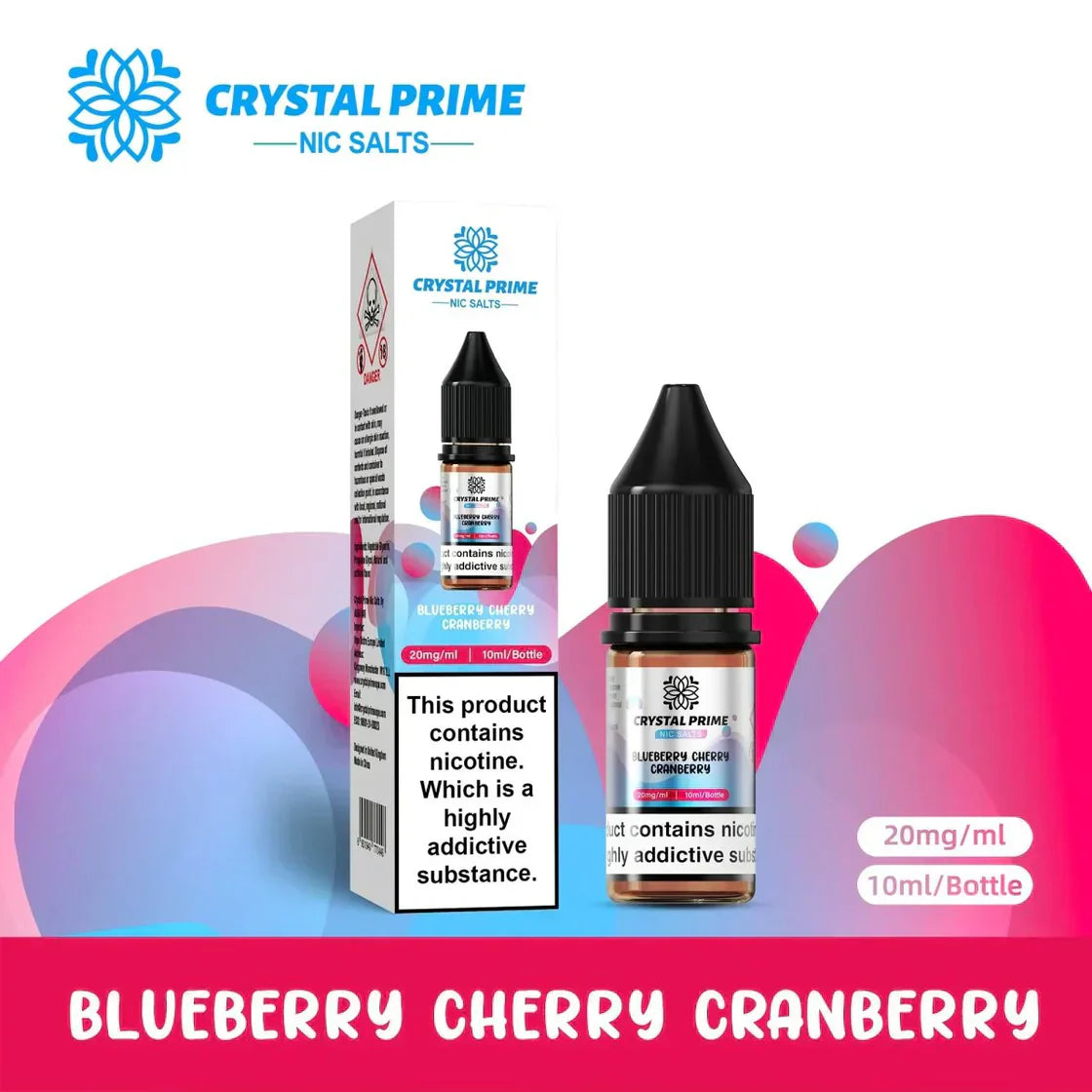 Crystal Prime Nic Salts Blueberry Cherry Cranberry